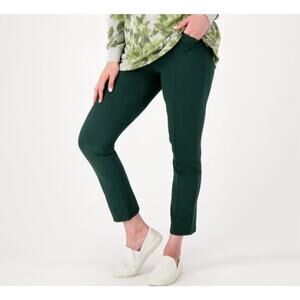 Susan Graver Stretch Hunter Green Size 4X Slim Leg Pant A517482 NWOT